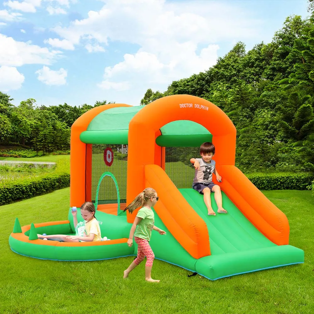 Équipement de jeu extérieur préscolaire mini saut château gonflable rebond house toys toys saut savent kids fête videur de fête de fête basse-cour yard jeu jeu playhouse