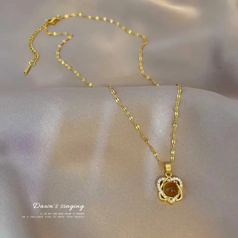 Hjärta Mood David Star Halsband Färgförändrande Temperaturavkännande Kristallhänge Halsband Rostfritt Stål Smycken_voghion.com