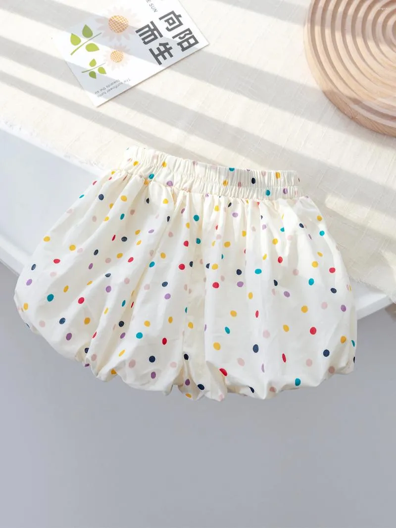 Shorts Baby Girls Polka Dot Flower Bud Zomer Koreaanse stijl Leuke Casual Bloomers Girl 1-6 jaar