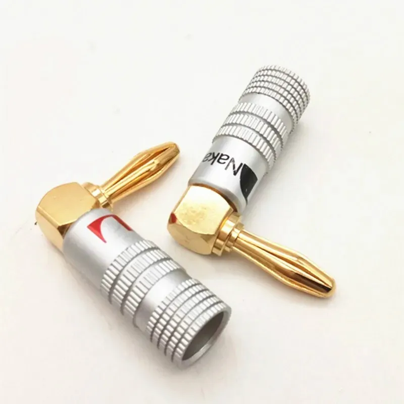 Medium channel plug / middle channel 4mm banana plug 90 degrees / medium channel L-line banana plug