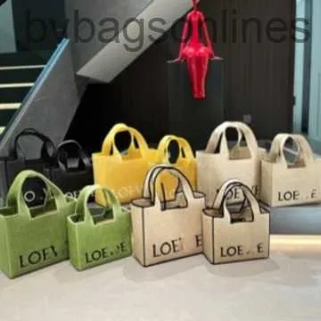 Women Luxury Original Loeweelry Designer Woven Bags 2024 Spring/summer New Grass Woven Tote Bag Summer Series Tote Bold Big Girl Bag with Brand Logo