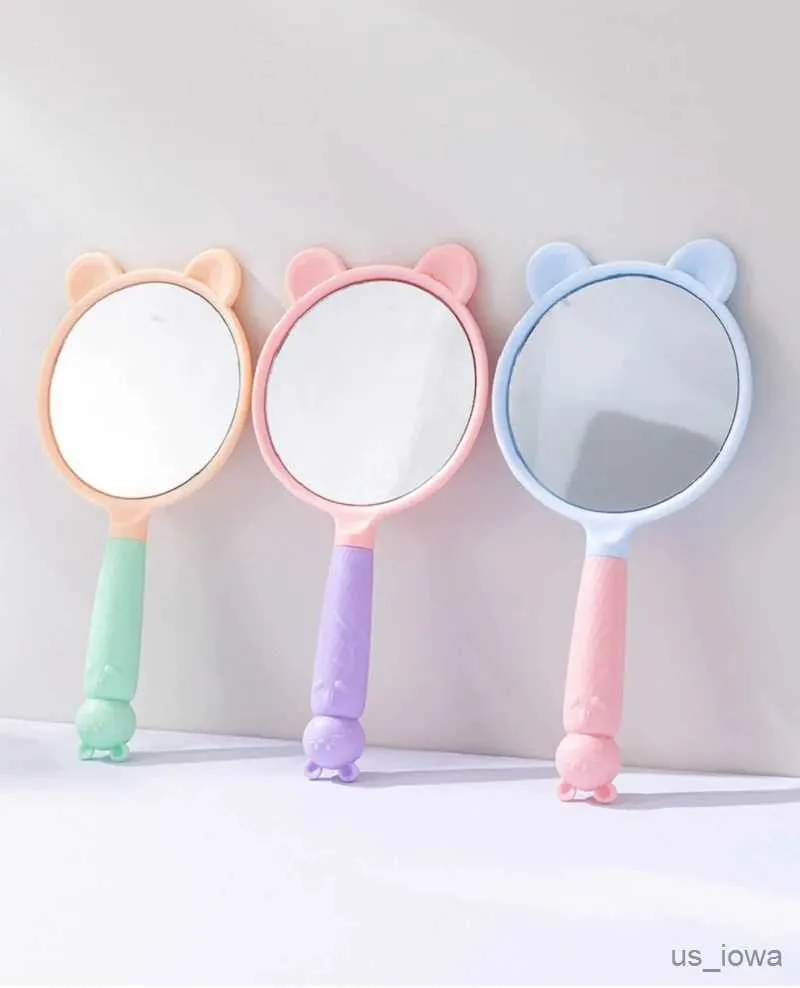 Spiegel süße Katzenohr -Hand -Spiegel koreanische Make -up tragbare Handheld Mirror HD kleine Spiegel mit Griff -Make -up -Werkzeugen Frauen Mädchen Geschenke