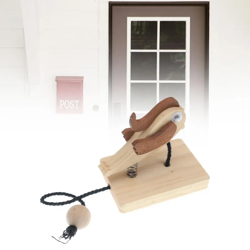 Decoratieve beeldjes Deur Knoper voorkant handgemaakte deurbel Woodpecker Bell houten vogel voor kantoor open haard huisverwarming veranda winkel