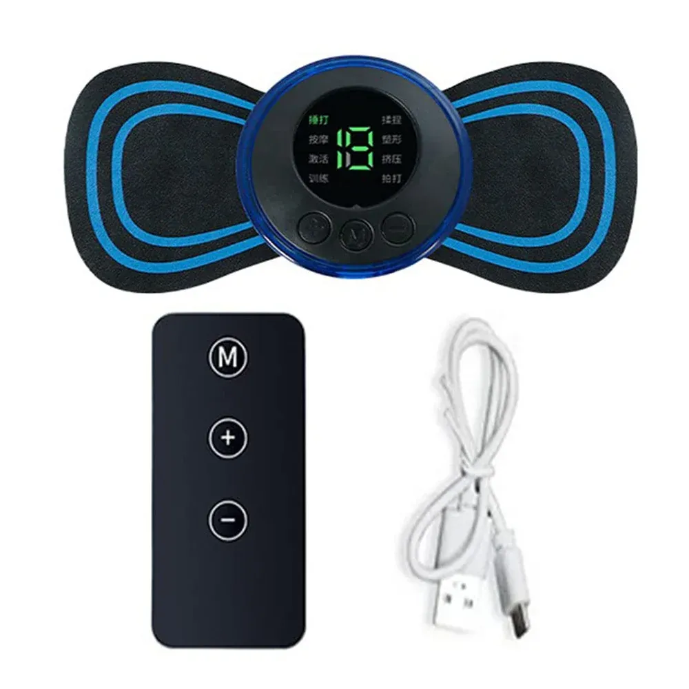 Массажер EMS Mini Massage Patch Pating Portable Electric Shece Massager плечо и шейный импульсный терапия прибор шейки матки массаж