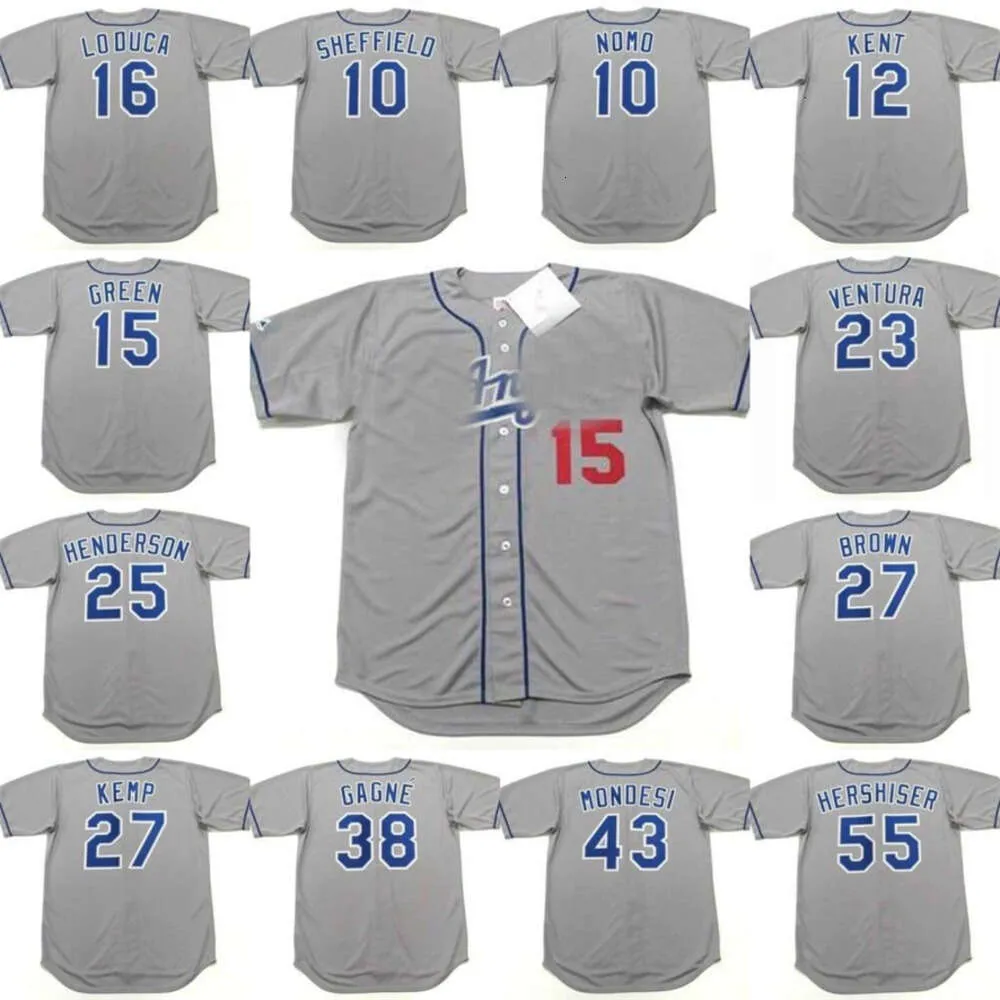 Kob Vintage La Jerseys 55 Orel Hershiser 34 Fernando Valenzuela 32 Sandy Koufax 6 Стив Гарви 23 Kirk Gibson 16 Hideo nomo 10 Cey White Grey