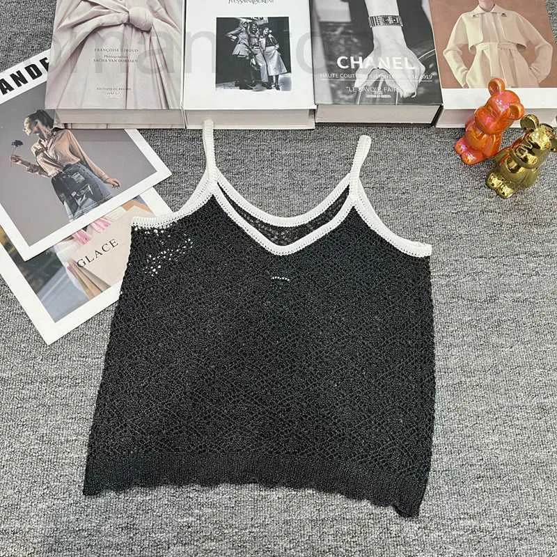 Damestanks Camis Designer Xiaoxiangfeng 23 Zomer Nieuwe Hollow Inner Layout Outer Wear Sparkling Lace Patroon Ophangte tanktop voor vrouwen 5UDF