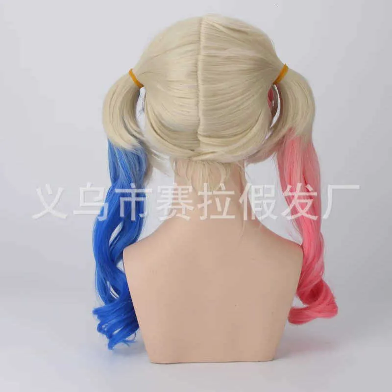 Suicide Squad Harry Quinn Ugly Gradient Cos Anime Cosplay Wig