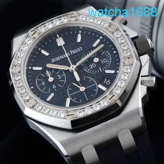 AP Movement Wrist Watch Royal Oak 26231 Automatic Machinery 37mm Diameter New Blue-faced Steel Case Original Diamond