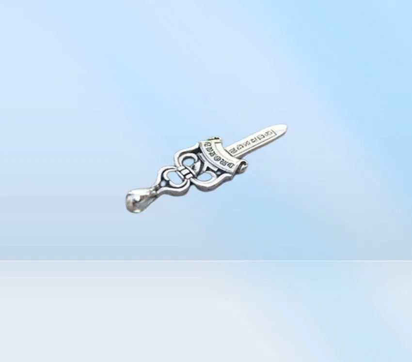 Hangende luxe ontwerp ketting mode juwelen bar mannelijke dominering 925 sterling zilveren heilig zwaard quan zhilong dezelfde ch originele r3707475