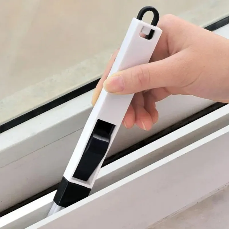Bärbar två-i-ett rengöringsborste multifunktionell dörr och fönstertangentbord Groove Cleaner Damm Spade Fönster Rengöringsverktyg