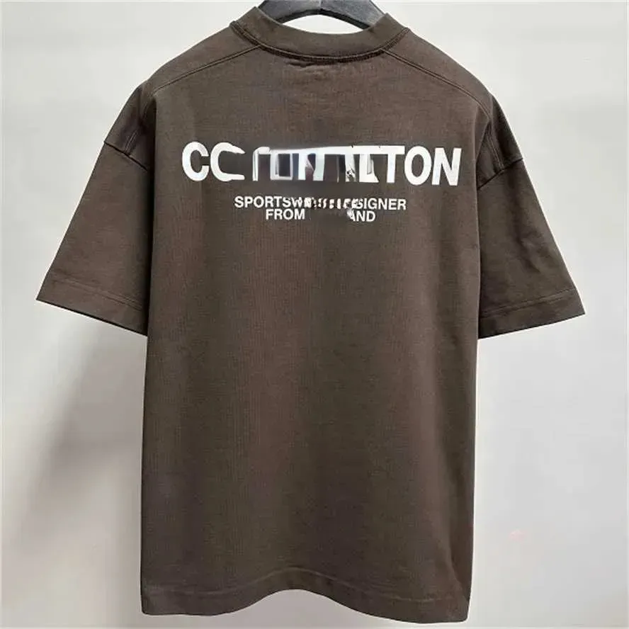 T-shirt Designer Cole T-shirts CB Shirt Shirt Men Femmes Summer Summer Loose Green Gris blanc noir Brun Vaies de sport Écran Print Tops Short Sleeve