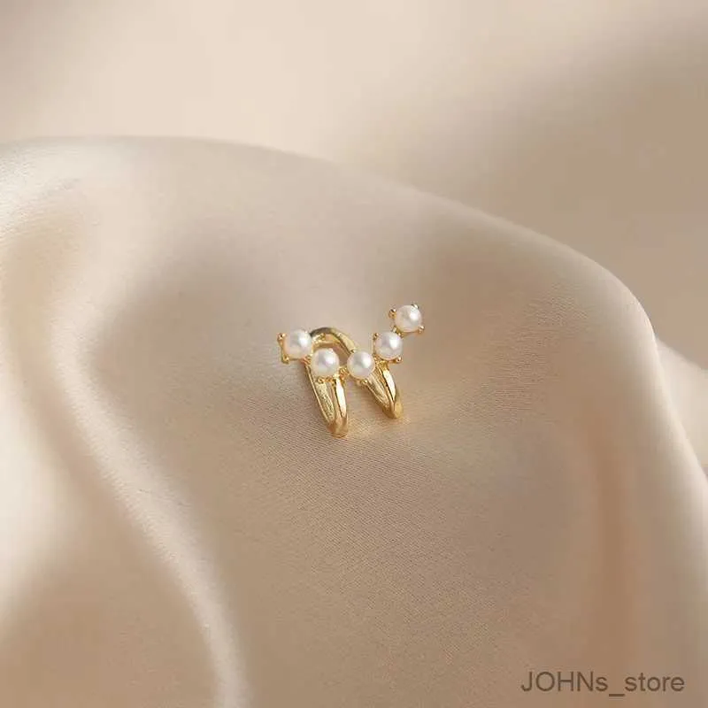 魅力的な新しいファッションゴールドカラー女性のためのピアスイヤークリップイヤリングシンプルな真珠の耳の耳の耳のない宝石ギフト