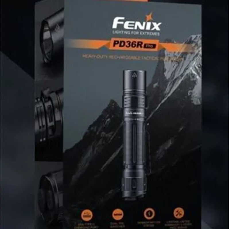 LED taktik el feneri meşale el feneri kamp fenix pd36r pro taktik flaş