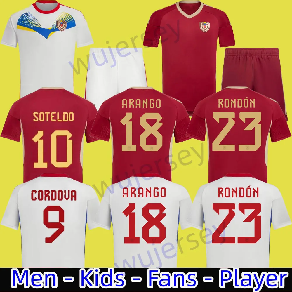 2024 2025 Venezuela Soccer Jerseys Soteldo Sosa Rincon Cordova Casseres bello Ja.martinez Рондон Гонсалес Дом Осорио Макис Футбольная рубашка Man Kids