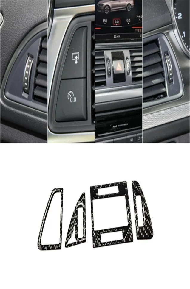 Konsolenluft-Outlet-Dekoration Pailletten Deckel Carbonfaser für A6 C7 A7 2012-2018 LHD Car Styling Innenzubehör2217590
