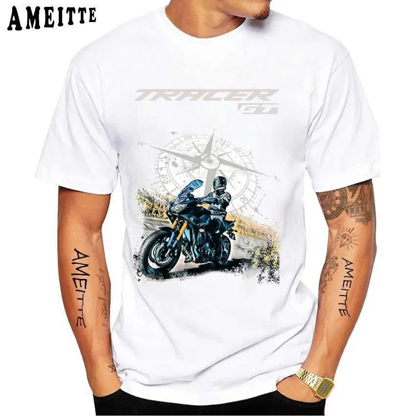 T-shirts voor heren MT-09 TRACER FZ 09 GT900 SUPER Tenere 1200 Moto Rider T-shirts Men Korte Slve GS Adventure Motorfiets T-shirt Boy Casual TS T240425