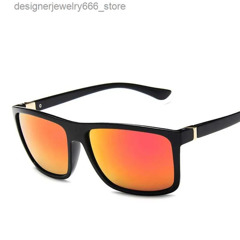 Sonnenbrille 2024 Sonnenbrille Herren Klassiker quadratische Sonnenbrille Marke Design UV400 Protective Shadow Polishing Oculos de Sol Hombre Gläser Fahrer Q240426