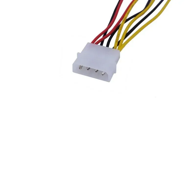 1st 4-stifts Molex till 3-stifts fläktkabeladapterkontakt 12V/2/5V/2 Datorkylningsfläktkablar för CPU PC Case Fan