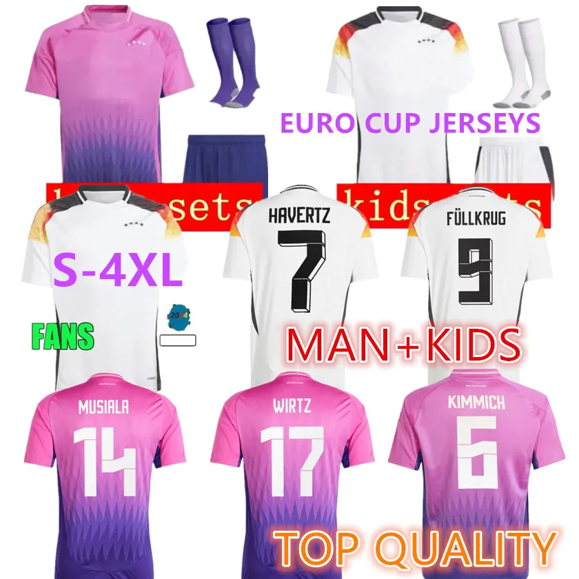 24 25 Tyskland Soccer Jerseys 2024 2025 Hummels Kroos Gnabry Werner Draxler Reus Muller Gotze Men and Kids Kit Fans version Football Shirt Uniform