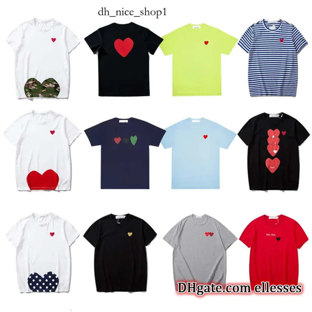 CDGS Shirt Fashion Mens T-shirts Designer CDGS Sweat à capuche Red Heart Tshirt Casual Cotton broderie à manches courtes T-shirt Summer Asian Taille S-3XL CDGS JACKET 176