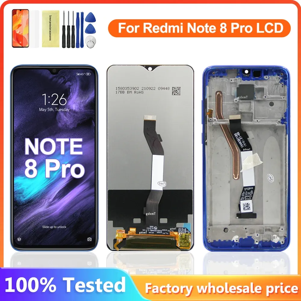 Screens AAA Quality LCD For Xiaomi Redmi Note 8 / Note 8 Pro LCD Display Touch Screen Digitizer Assembly For Xiaomi Redmi Note8 / 8pro