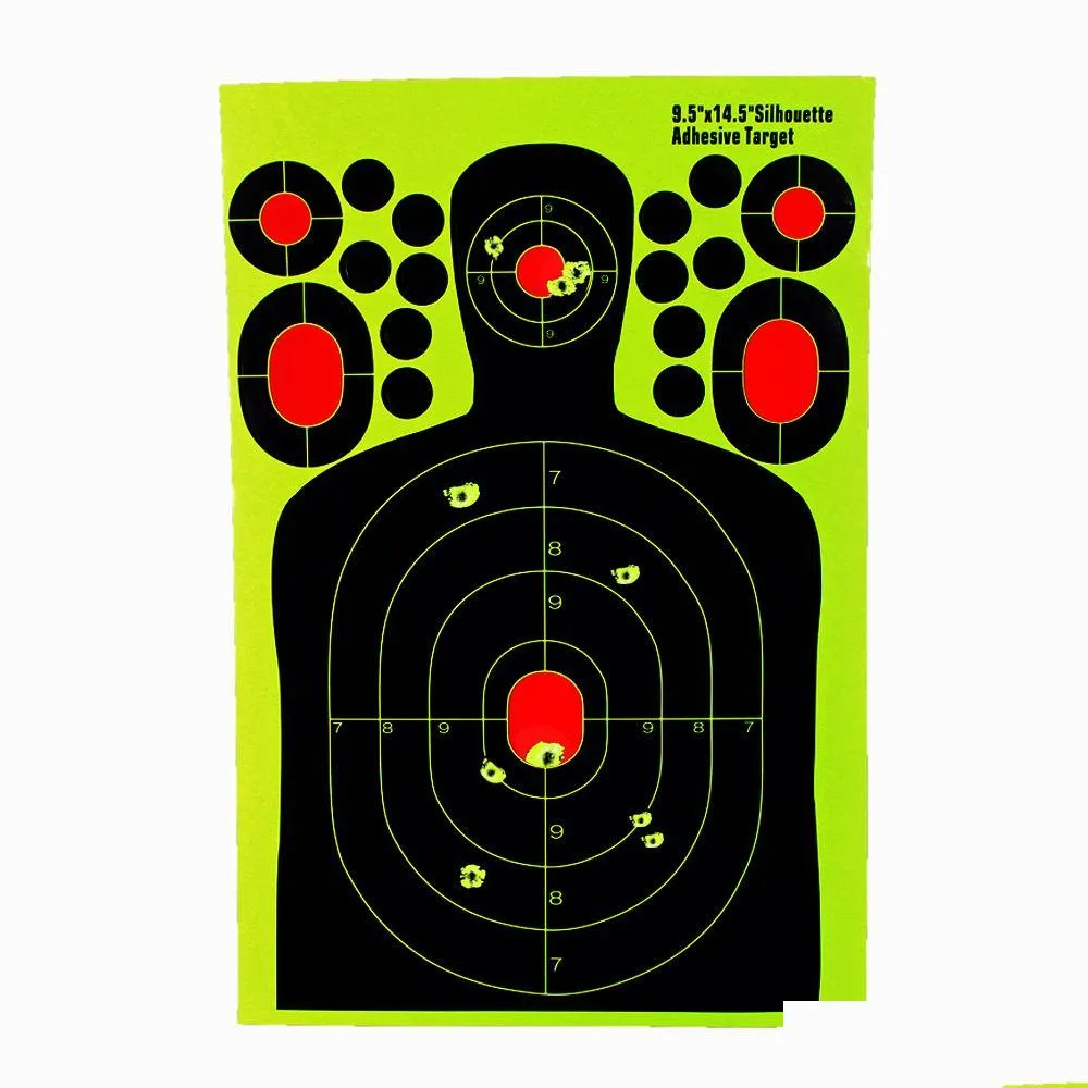 Outdoor Games Activities Splash Effect Of Humanoid Shooting Target Paper Fluorescent Adhesive Hunting Training Hw84 Drop Delivery Spor Dhcyd