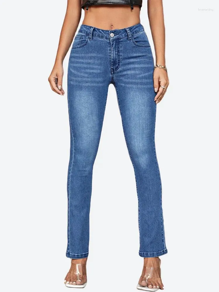 Jeans féminins Benuyffy haute taille maig