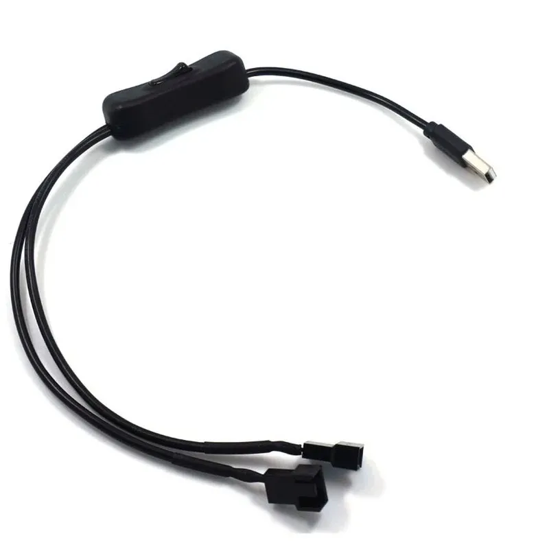 1 do 2 4 Pin Kabel USB od 12 V do 5 V komputerowy wentylator zasilający zasilacz Kabel adaptera z 501 na wyłączniku