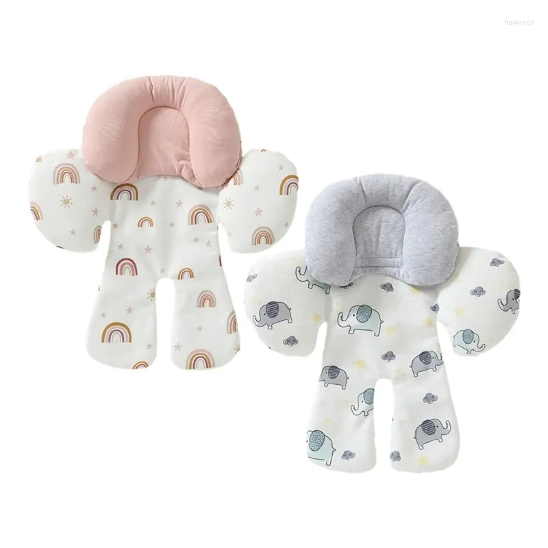 Stroller Parts Soft & Supportive Infant Carriage Pad Breathable Baby Cushion With Neck Support For Long Lasting Comfort W3JF