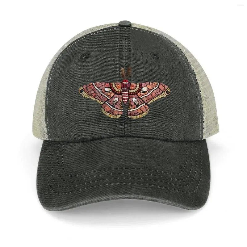 Bollkapslar Ceanothus Silk Moth Mosaic Cowboy Hat Fluffy | -F- | Rave Women Beach Fashion Men's