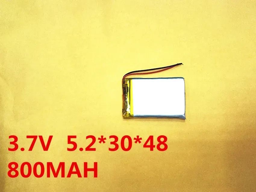 Accessories (10pieces/lot) 3.7V 523048 800mah lithiumion polymer battery quality goods quality of CE FCC ROHS certification authority