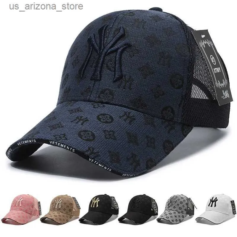 Kogelcaps ademende mesh buckle zomerhoed geschikt voor mannen vrouwen casual sport honkbal hoed unisex vintage visors zon hoed Q240425