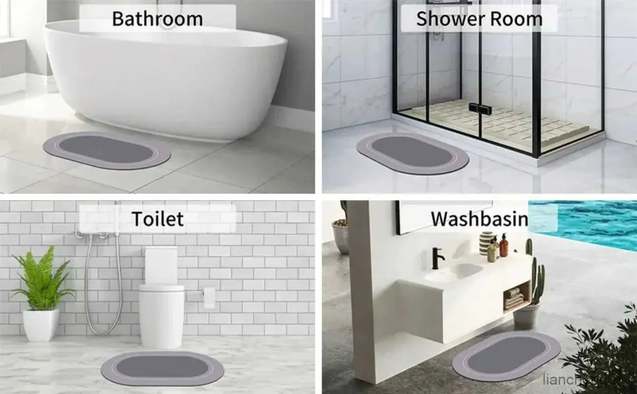 Tappetini da bagno tappetino da bagno super assorbente non slitta bagno tappeto bagno asciugatura rapida vasca per doccia tappeto per le porte della cucina tappetini per pavimento in casa