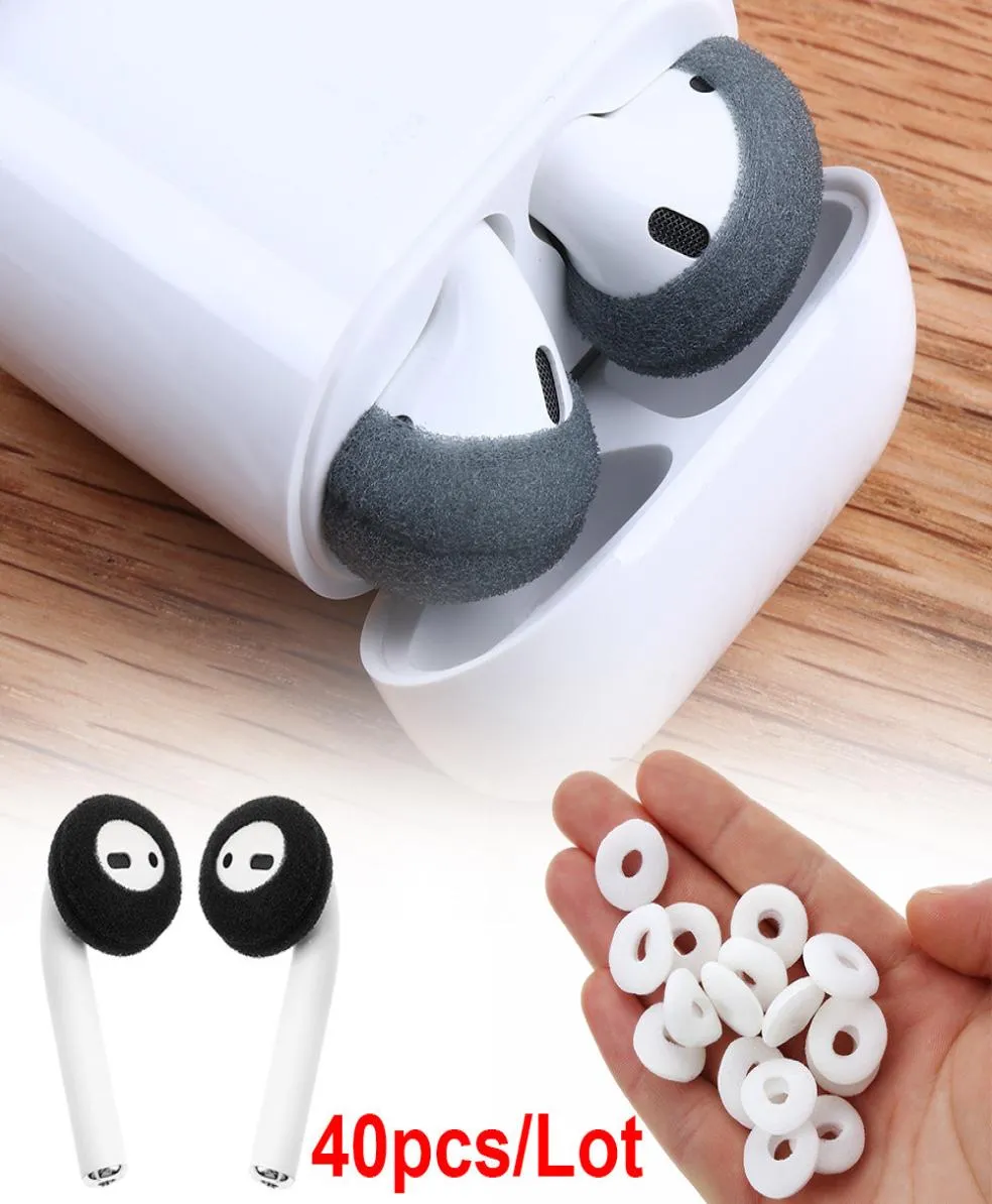 40 pcs Soft Moard Remplacement Soft Eletphone Cover Couvercle Écoute d'oreille pour l'oreille pour AirPods Earpods Anti Slip Sponge Earpad4815654