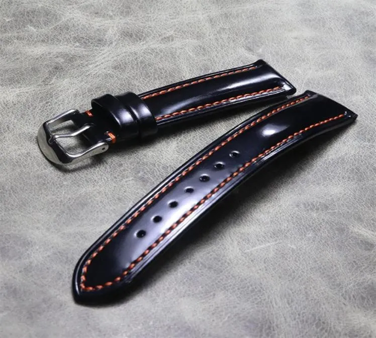 18 19 20 2122mm luxury bright Watch bands Straps Vintage upscale Genuine Leather Watchband Calfskin black man Bracelet accessories5367489