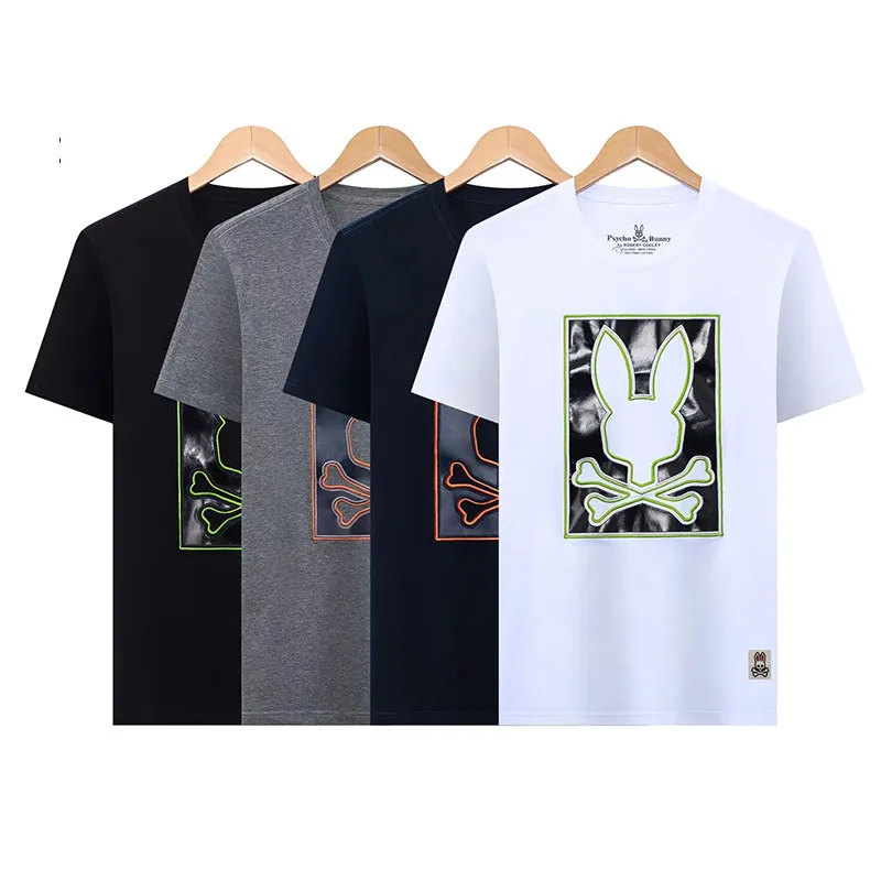 Camisetas para hombre mens t roumts psychological Bunny Вышивая шипу