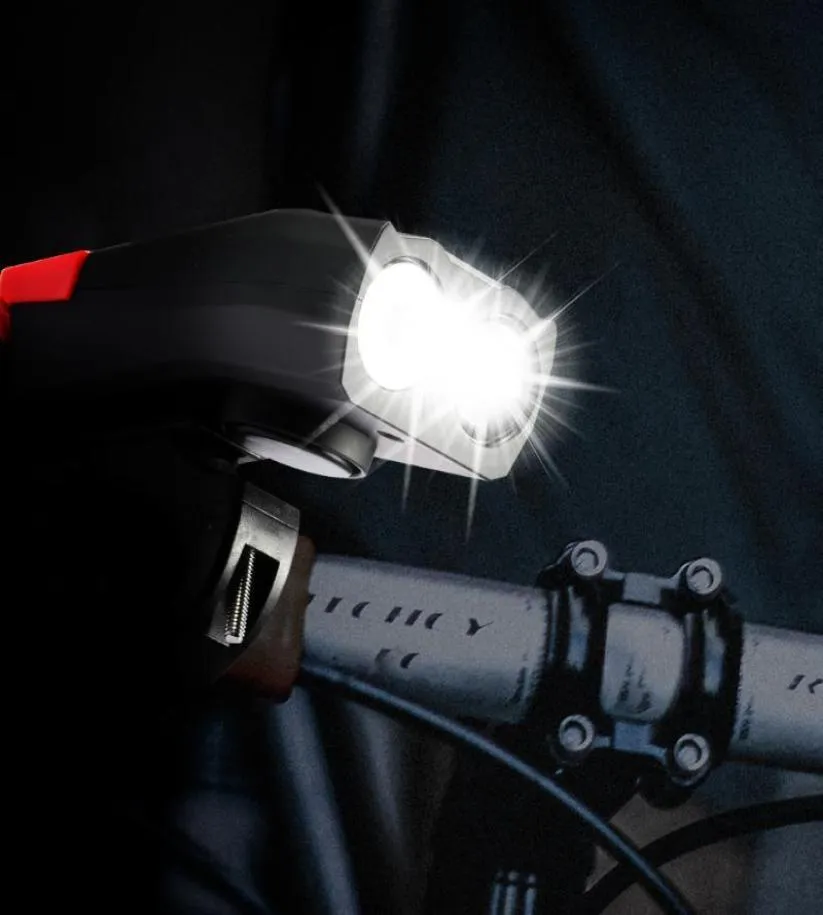 800 LM Fahrrad Fahrrad vordere Licht USB wiederaufladbares T6 -LED -Kopflicht mit Hornglock