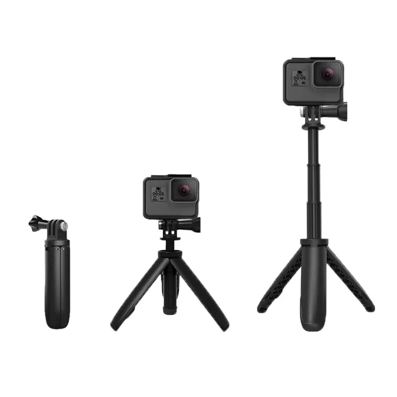 Tillbehör mini utdragbar stativ vikbar stativ bärbar monopod för Go Pro Hero 12 11 10 Black Session Osmo Action Camera Vlog Tillbehör
