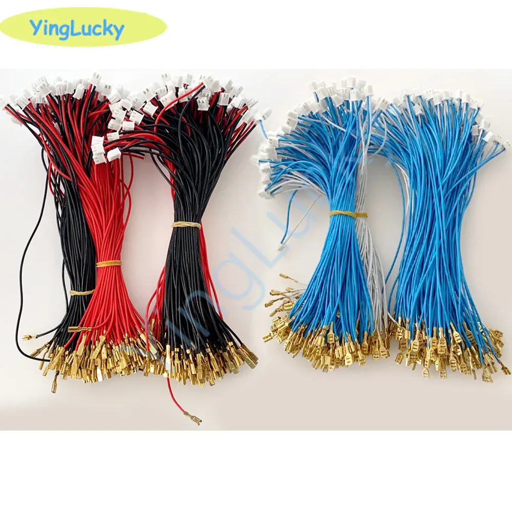 Games 200PCS 2.8mm 4.8mm 6.3mm Port Wire With 2Pin Plug Cable Joystick/Button Line for DIY Arcade Game Cabinet