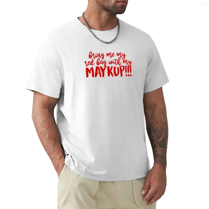 Men's Polos Anfisa Red Bag With Maykup T-Shirt Tees Plus Sizes Blanks Workout Shirts For Men