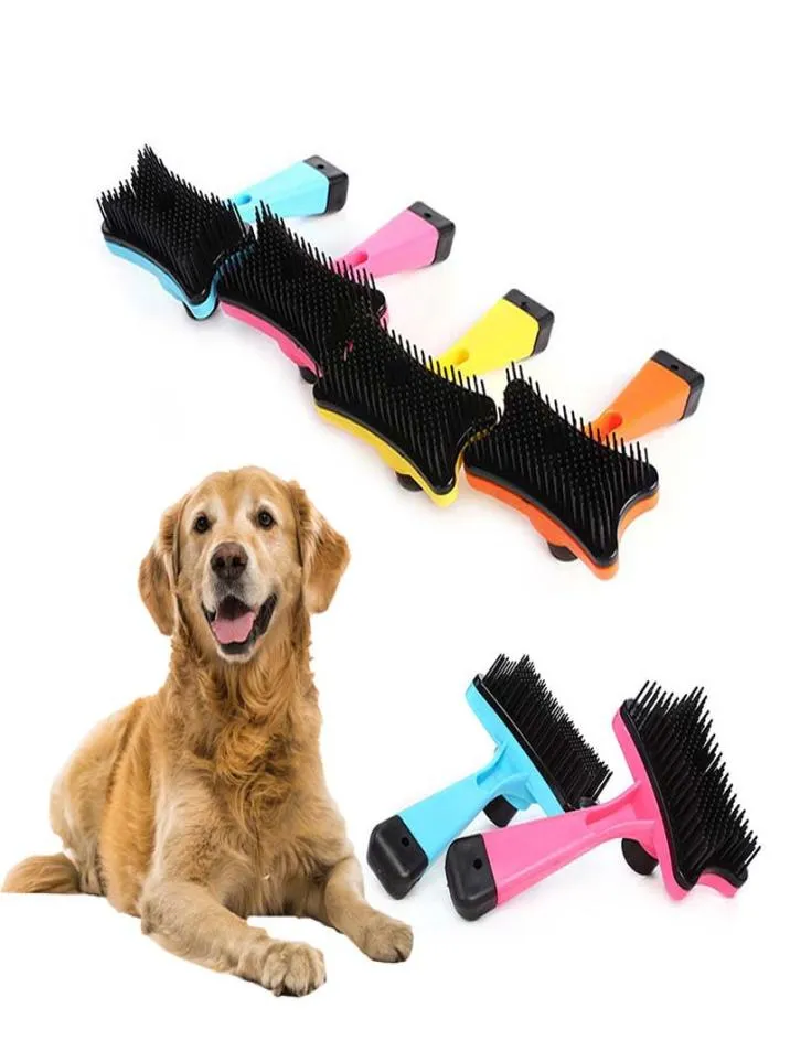 2019New Portable Useful Pet Dog Cat Hair Fur Shedding Trimmer Grooming Rake Professional Comb Attachable Reply Brush Beauty Tool f2185333