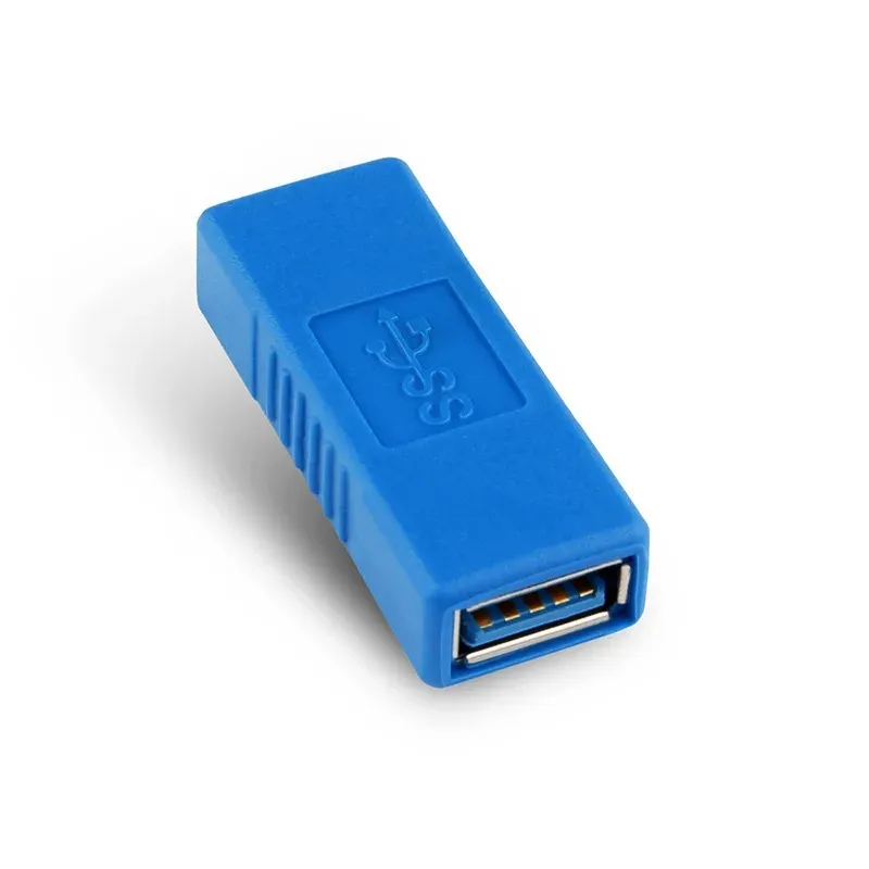 USB 3.0 Tapez une femme à un adaptateur de connecteur féminin USB3.0 AF à AF Coupleur F / F Convertisseur d'extension de changeur de genre pour l'ordinateur portable 