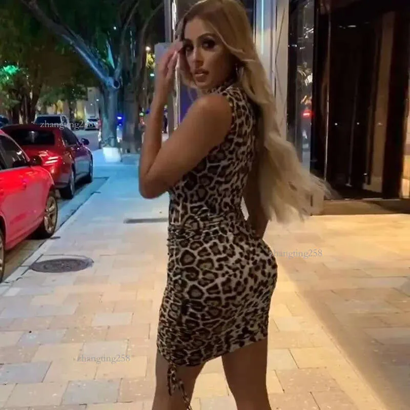 Sexy Ladies Leopard Short Dress High Collar... From Zhangting258, $13.43 |  DHgate.Com