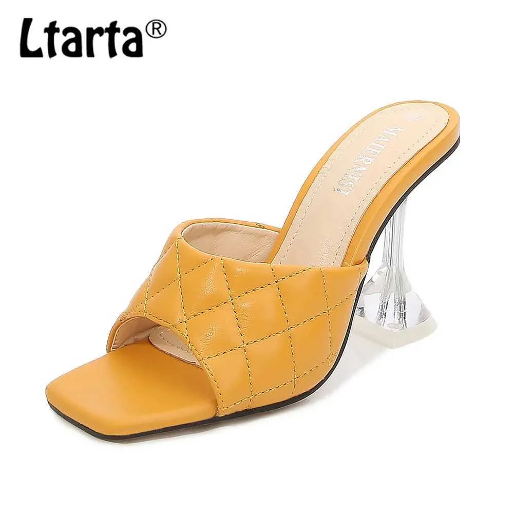 Scarpe eleganti 2021 pannelli per esterni di punta quadrata da donna con tallone di vino cristallino pesante tacchi alti sandali di grandi dimensioni WZ-9720-6 H240425