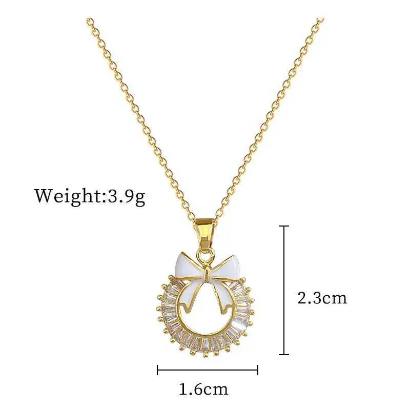 Collane con ciondolo in acciaio inossidabile, dolce cuore, chiave, stella, corona, cristallo, zircone, collana a catena girocollo per donna_voghion.com