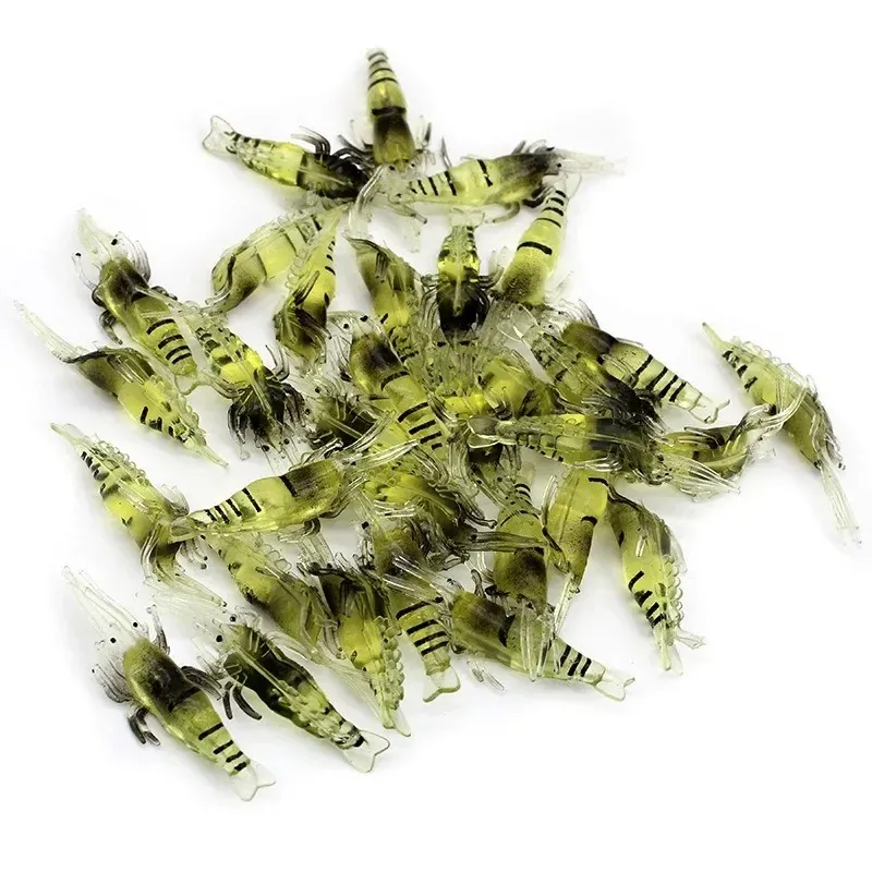 camarones luminosos silicona cebo artificial simulación langostino suave con ganchos carpas wobbler para tackle de pesca carpa