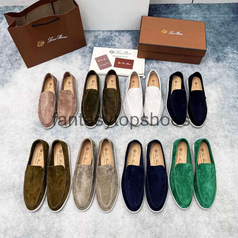 Loro Piano LP P uomini e scarpe da donna Doudou Slip su pelle di pelle di pecore scarpe singoli casual piatto lefu pigro scarpe