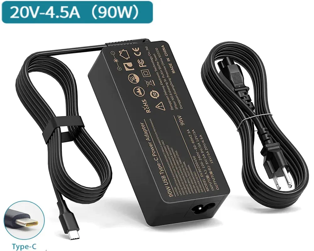 Chargers 90w 65w Usb C Charger Power Adapter for Hp Spectre X360 13ae015dx 15bl000; Dell La90pm170 0tdk33 Tdk33 Laptop Power Supply