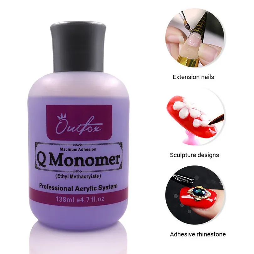 Líquidos 5oz MMA MMA MONOMER médio profissional líquido de pó acrílico para extensão do sistema de unhas Polímero de escultura de etilo metacrilato