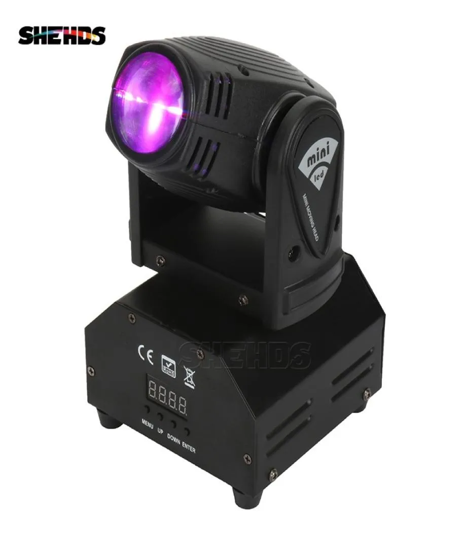 Sälj Mini LED 10W Spot Beam Moving Head Light Lyre DMX512 Stage Light Stroboscope for Home Entertainment Professional Stage8737221
